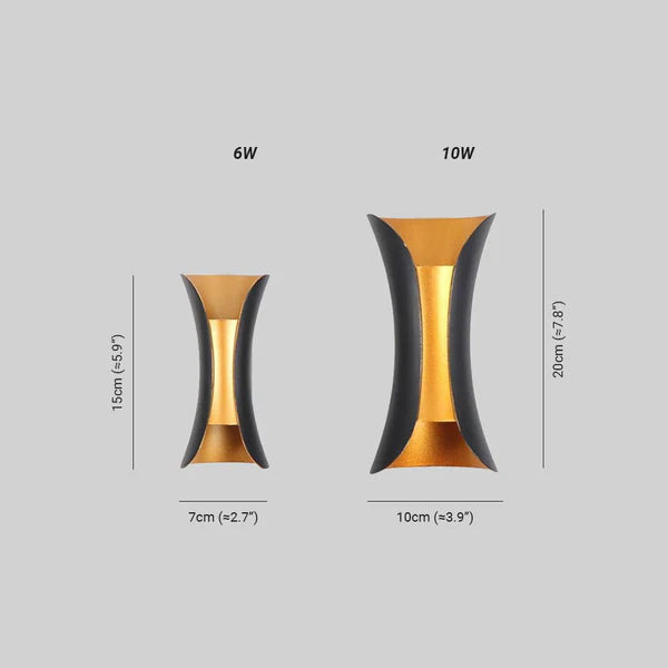 Curved LED Wall Light Outdoor | Noxela
