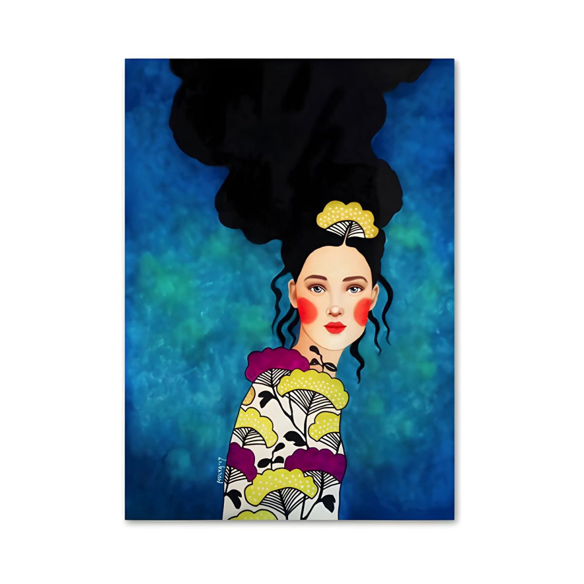 Fashion Illustration Canvas Wall Art Glam Lounge Decor | Zarelli
