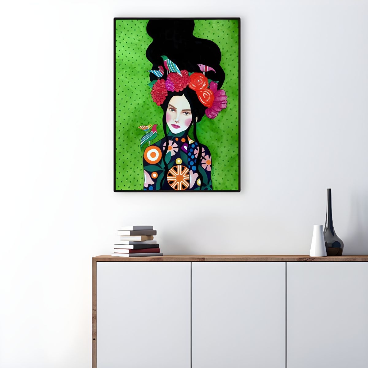 Fashion Illustration Canvas Wall Art Glam Lounge Decor | Zarelli