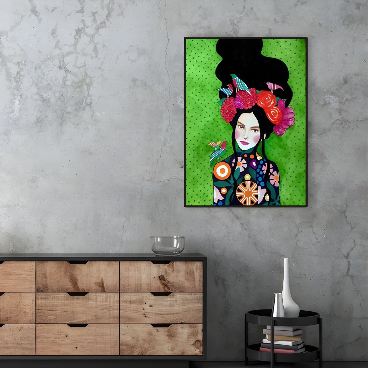 Fashion Illustration Canvas Wall Art Glam Lounge Decor | Zarelli