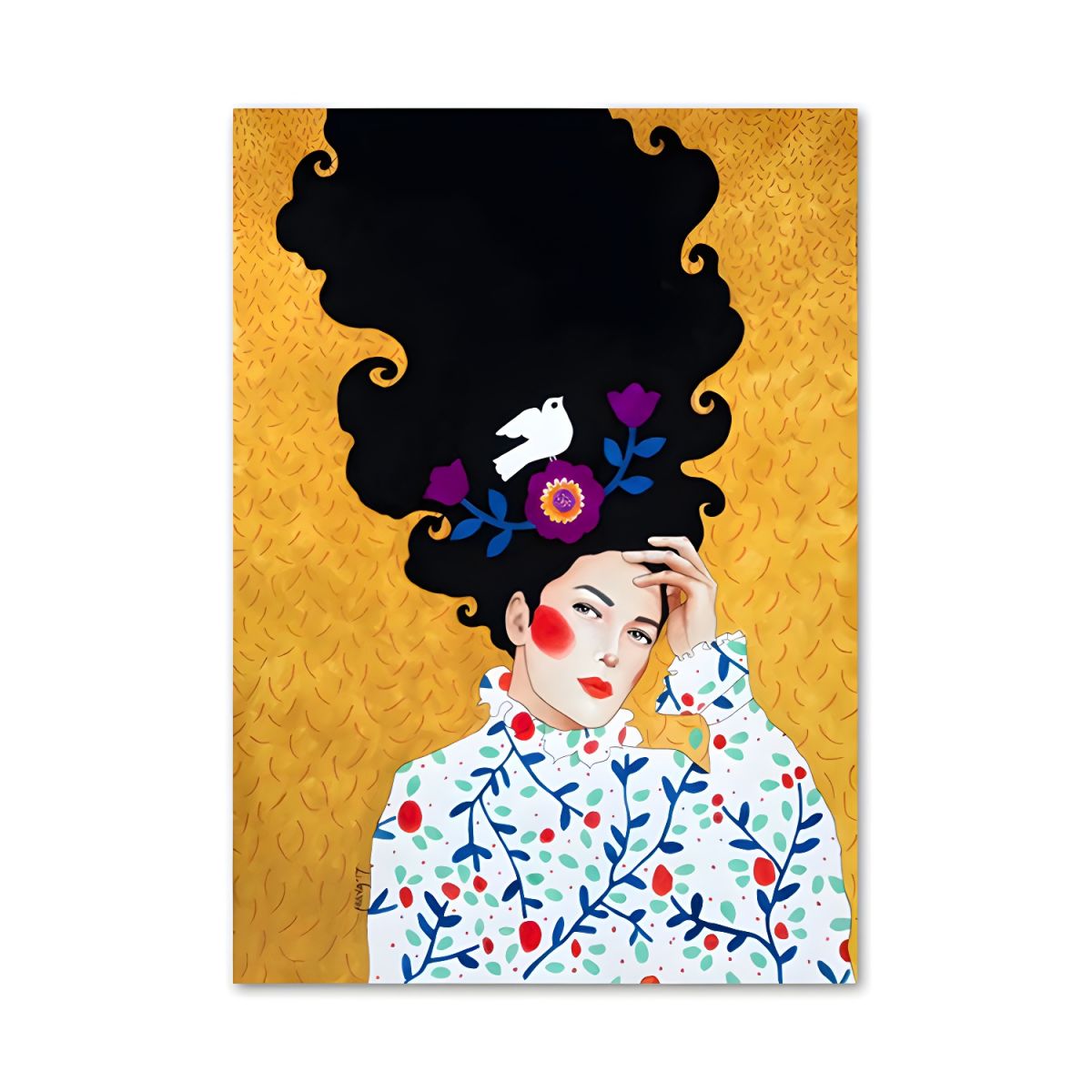 Fashion Illustration Canvas Wall Art Glam Lounge Decor | Zarelli