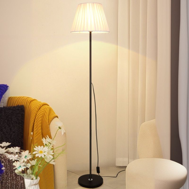 Floor Lamp Alloy with Fabric Shade Modern Interior Use | Nardane