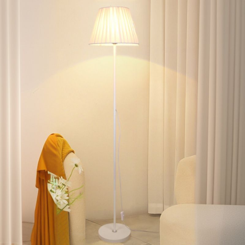 Floor Lamp Alloy with Fabric Shade Modern Interior Use | Nardane