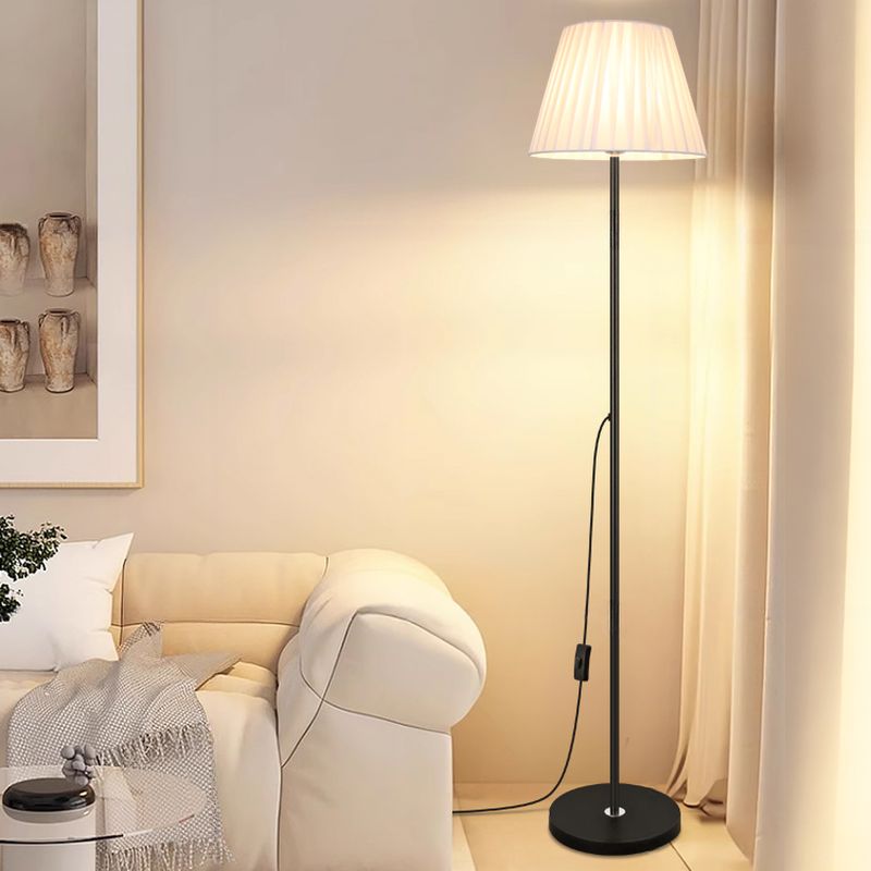 Floor Lamp Alloy with Fabric Shade Modern Interior Use | Nardane