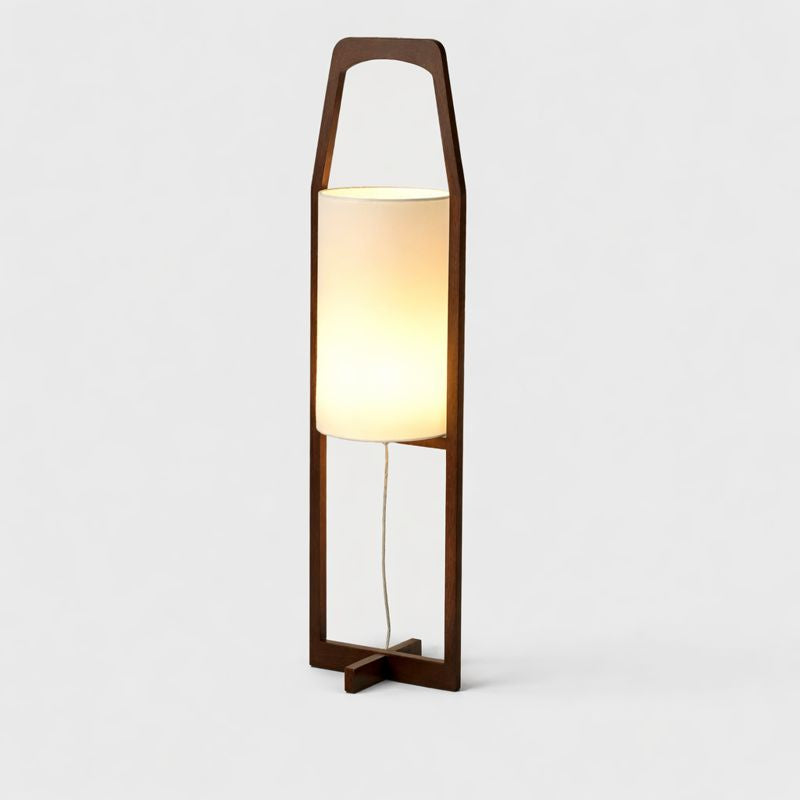 Floor Lamp Bamboo Wood with Fabric Shade Japan Style | Wabira
