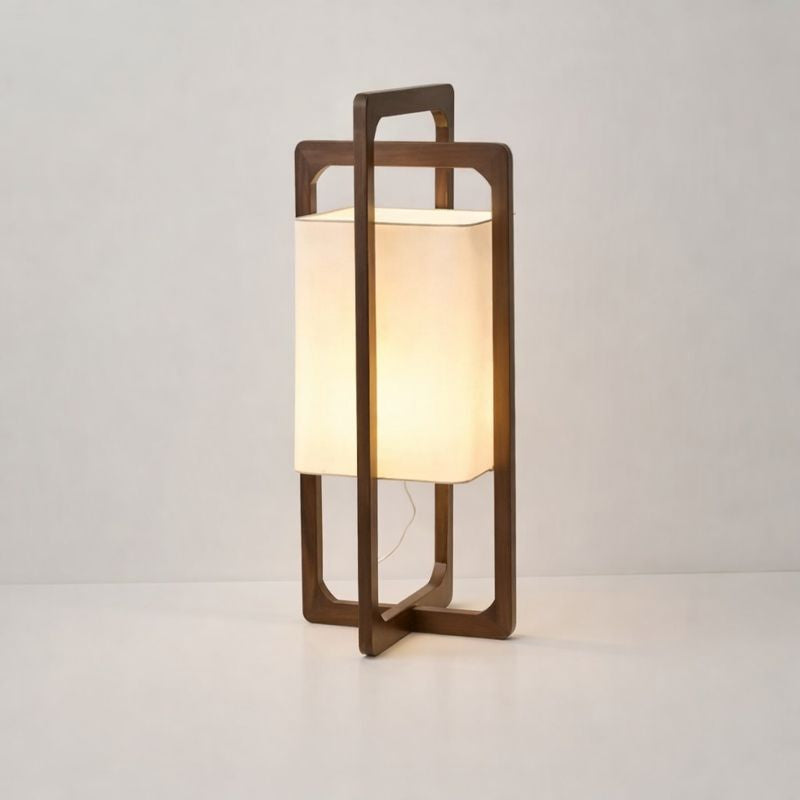 Floor Lamp Bamboo Wood with Fabric Shade Japan Style | Wabira