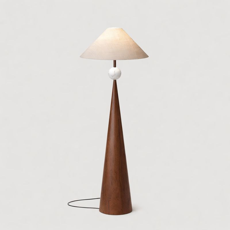 Floor Lamp Cream Fabric Shade Modern Interior Lighting | Mordane