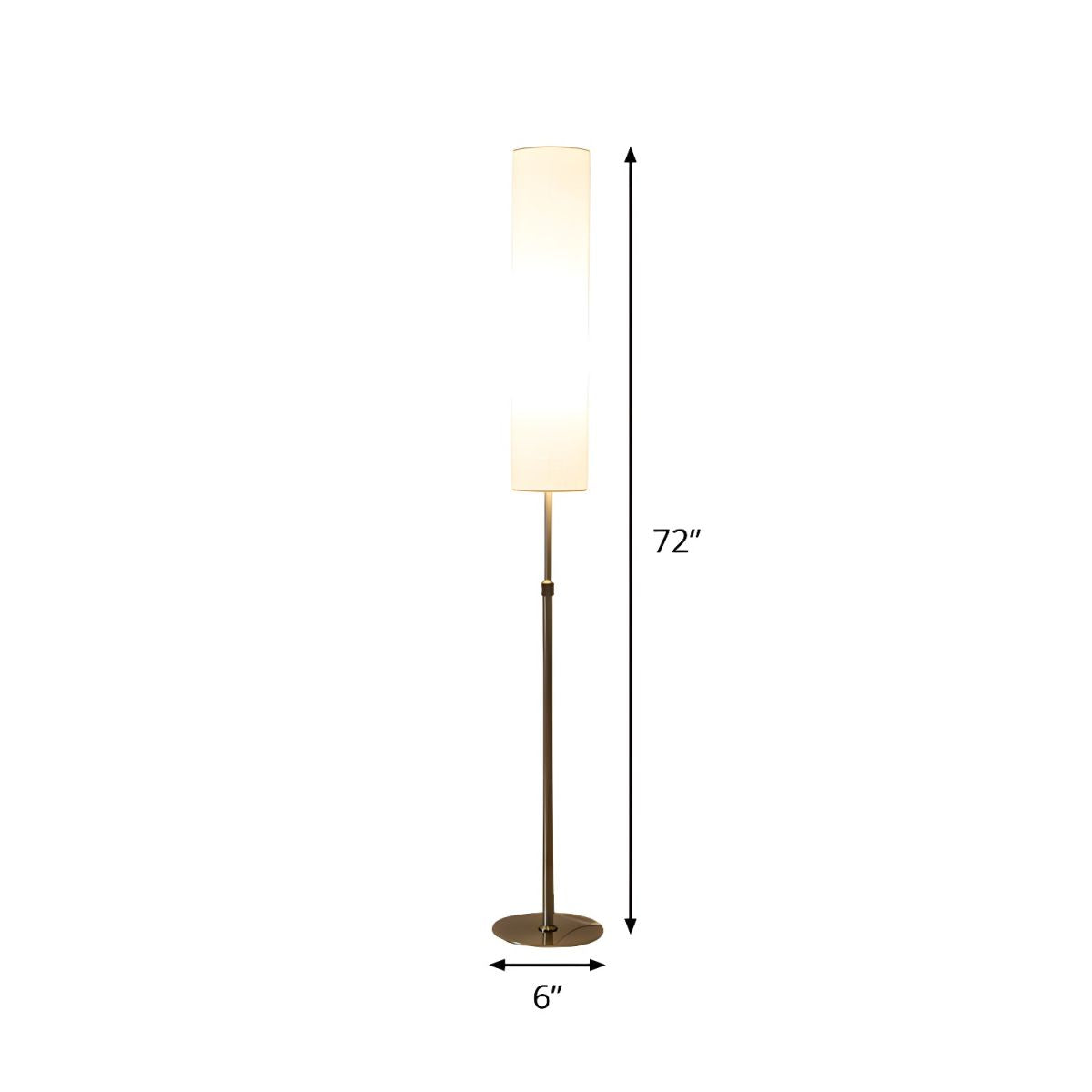 Floor Lamp Fabric Shade Minimalist Reading Light | Levaso
