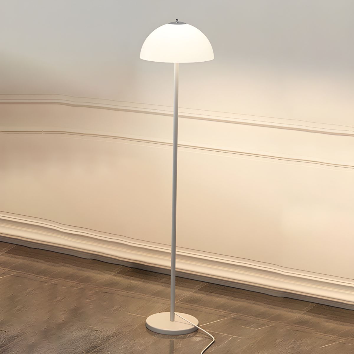 Floor Lamp Glass Shade in Modern Bedroom Style | Evrona