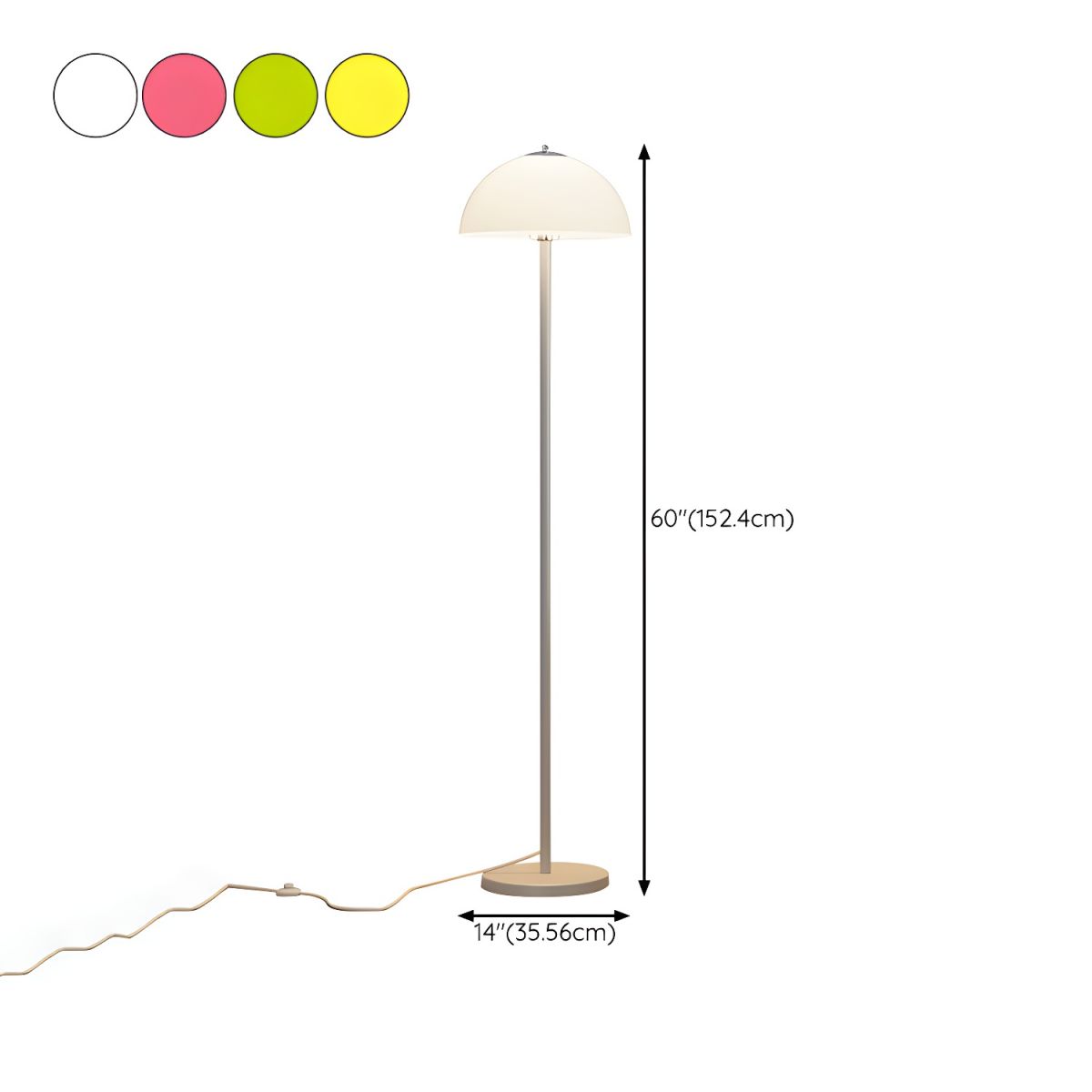 Floor Lamp Glass Shade in Modern Bedroom Style | Evrona