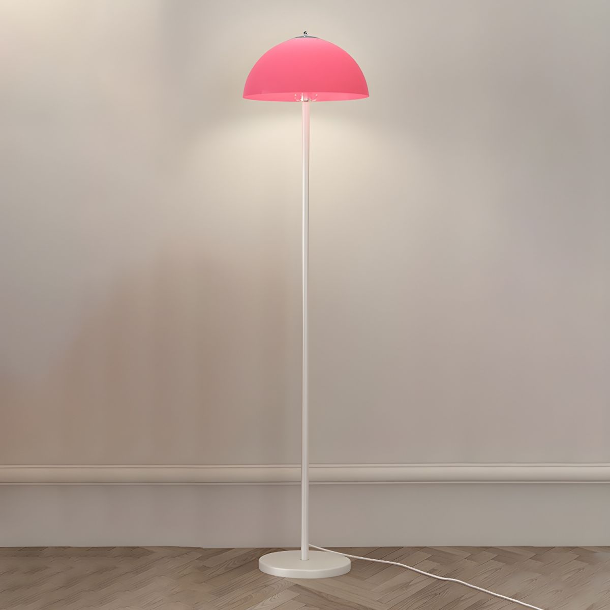 Floor Lamp Glass Shade in Modern Bedroom Style | Evrona