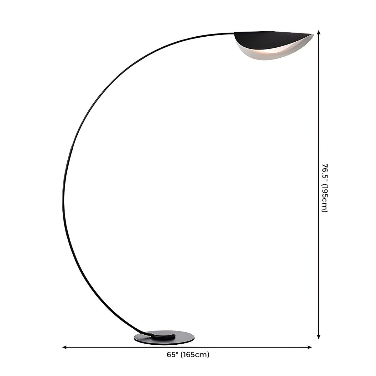 Floor Lamp Metal Arched Minimalist Design | Mavira