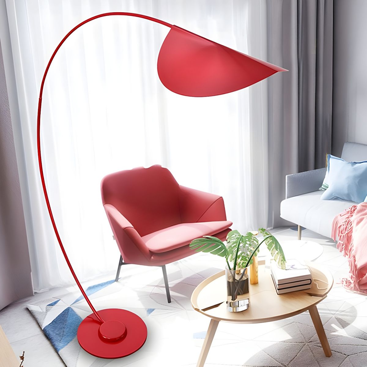 Floor Lamp Metal Arched Minimalist Design | Mavira
