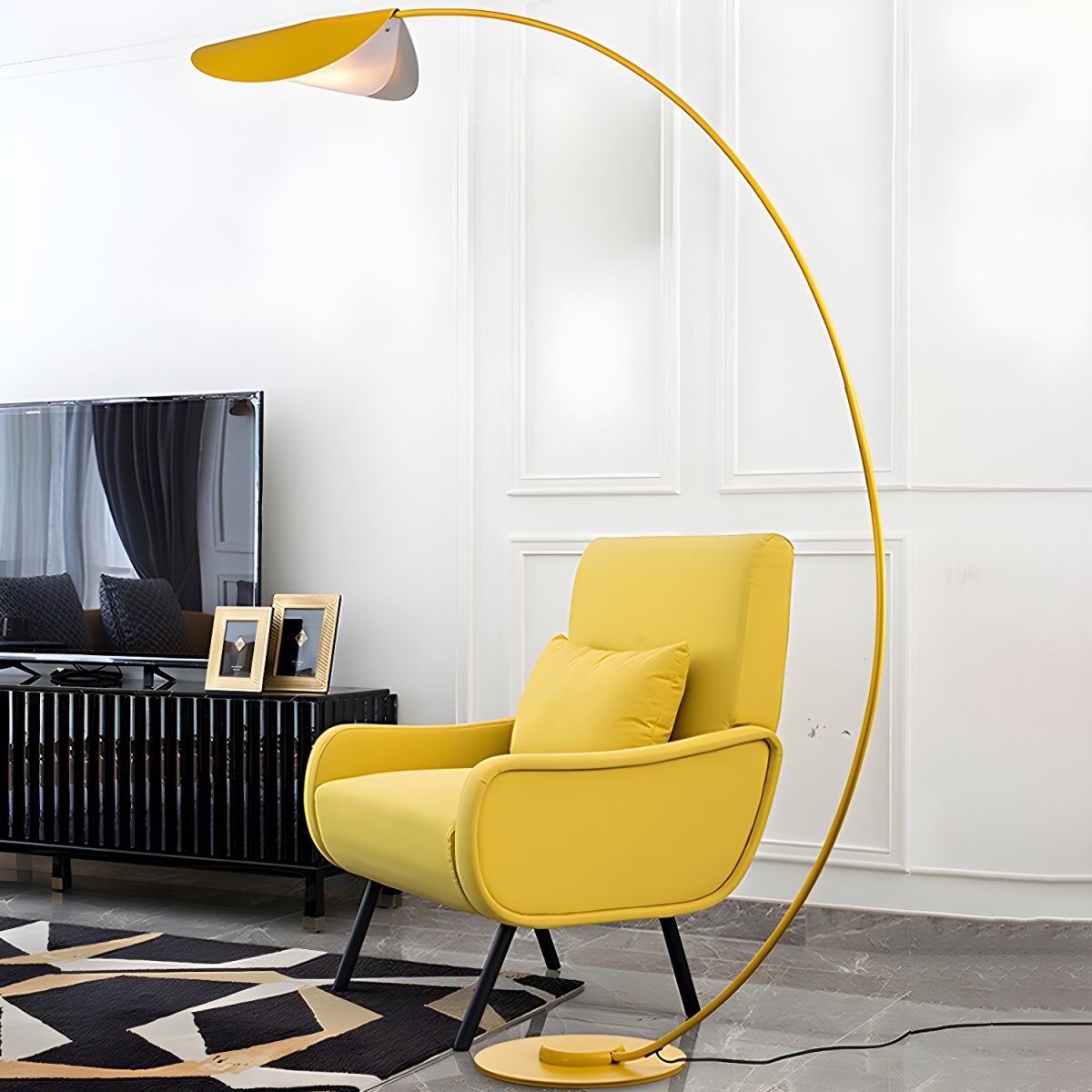 Floor Lamp Metal Arched Minimalist Design | Mavira