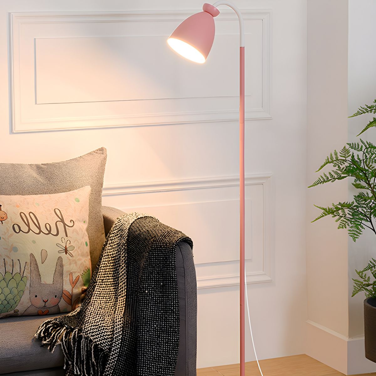 Floor Lamp Metal Bell Shade Nordic Design | Olvian