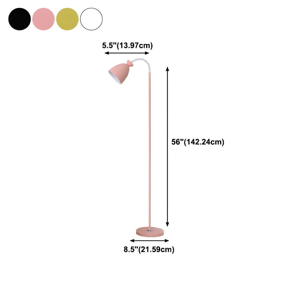 Floor Lamp Metal Bell Shade Nordic Design | Olvian