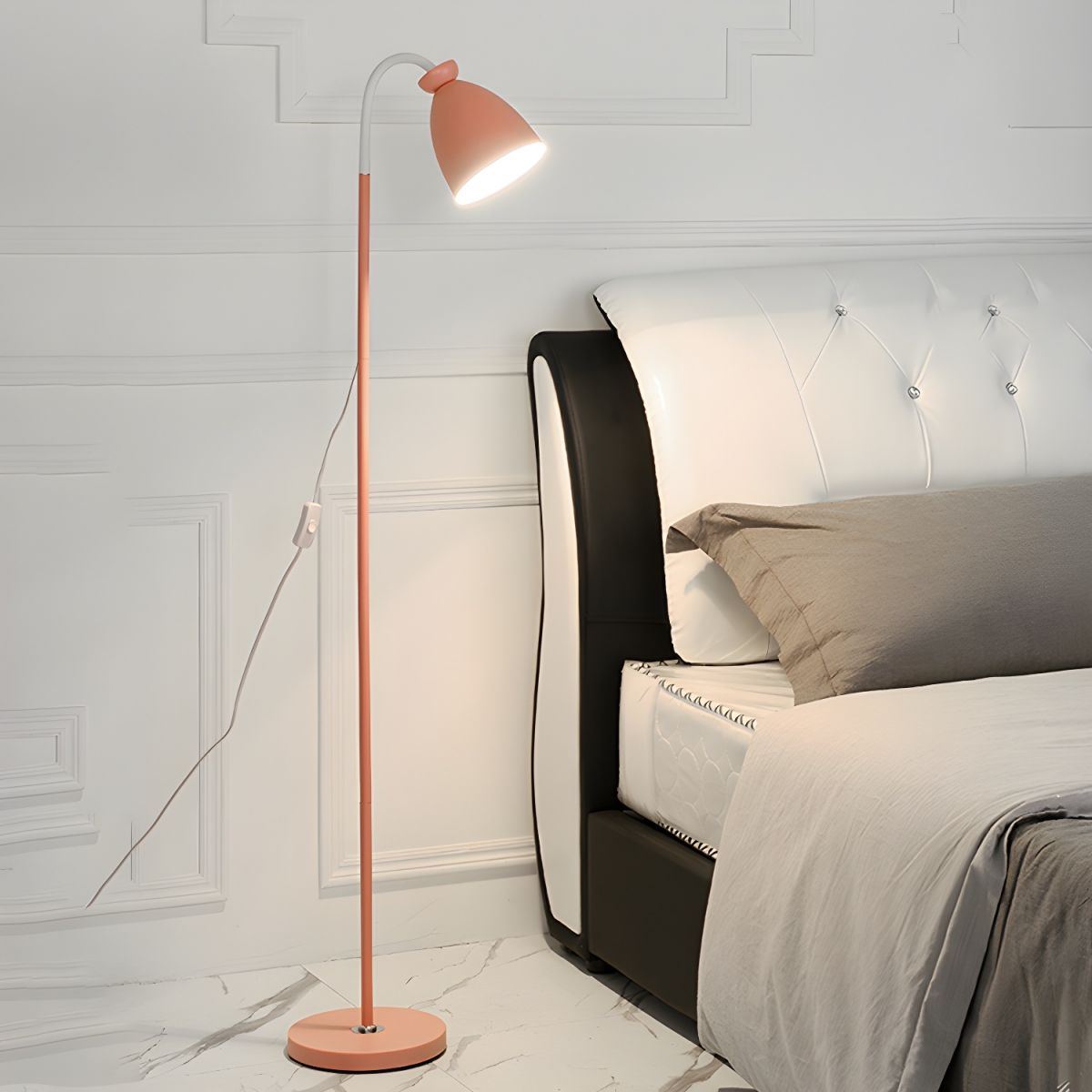 Floor Lamp Metal Bell Shade Nordic Design | Olvian