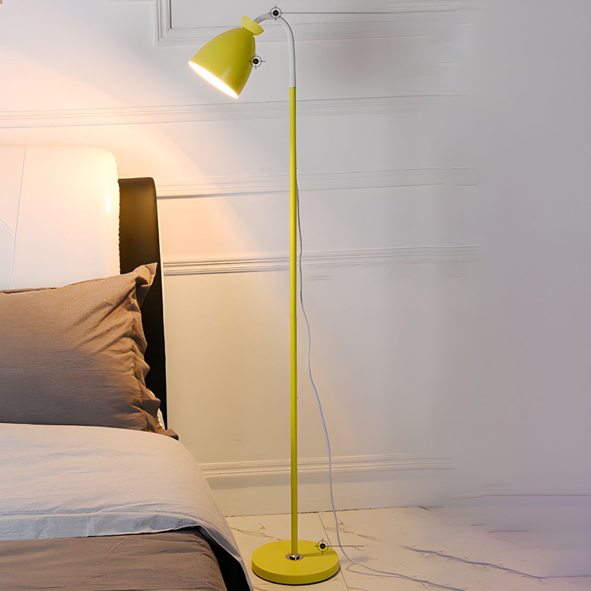 Floor Lamp Metal Bell Shade Nordic Design | Olvian