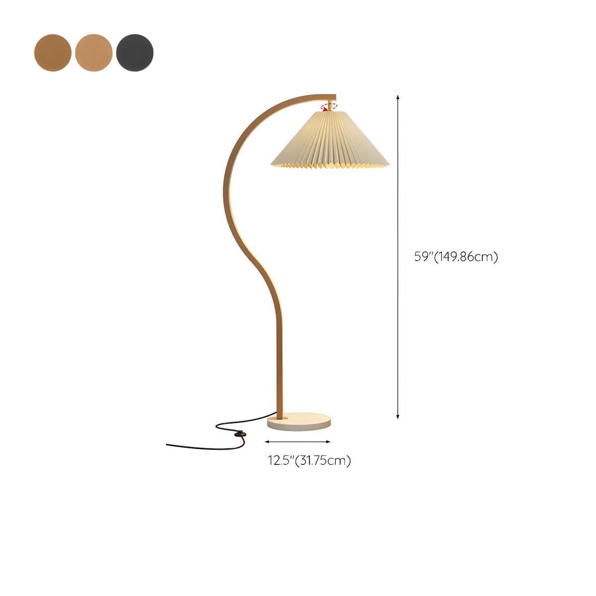 Floor Lamp Metal Cone Shade Modern Lighting | Wardilo