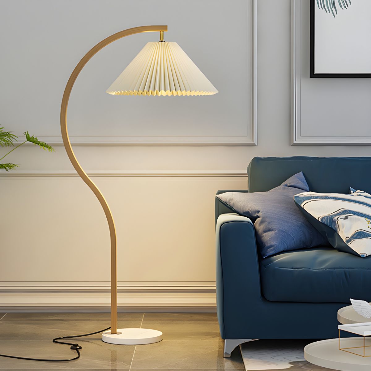 Floor Lamp Metal Frame Nordic Style | Valmora
