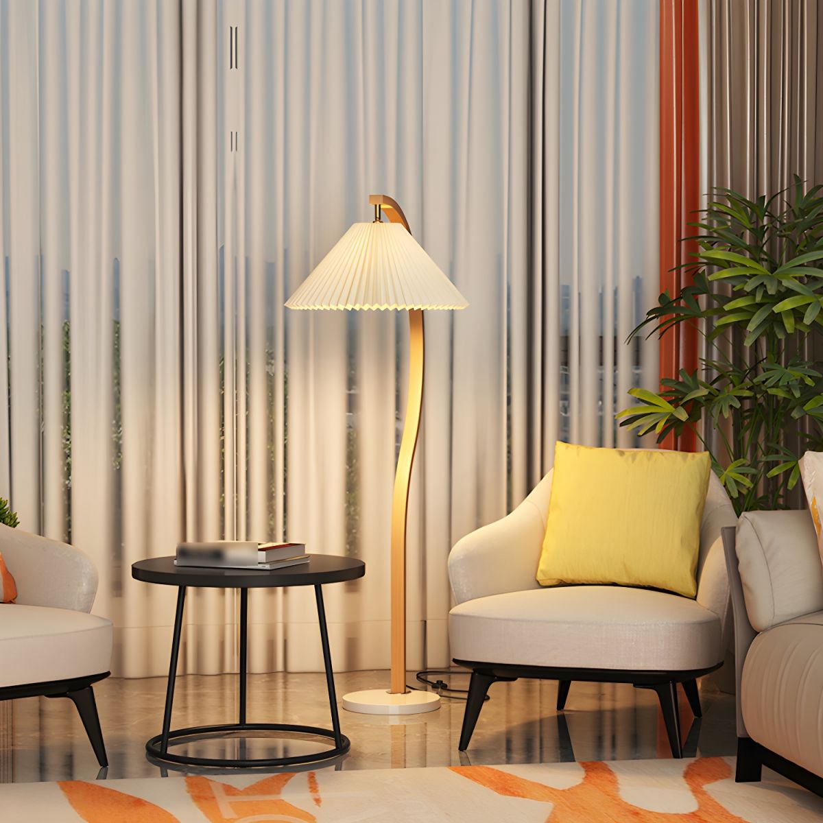 Floor Lamp Metal Frame Nordic Style | Valmora