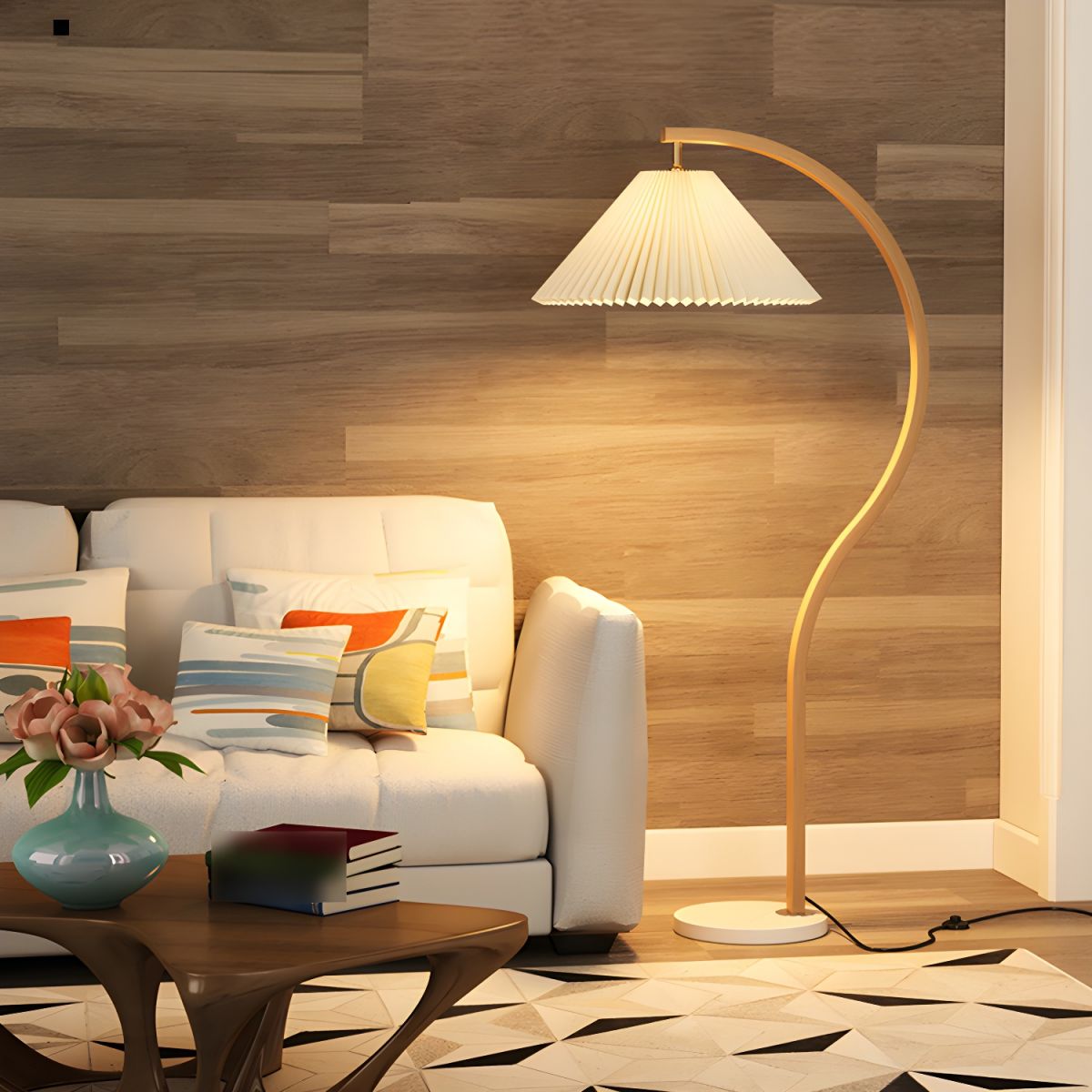 Floor Lamp Metal Frame Nordic Style | Valmora