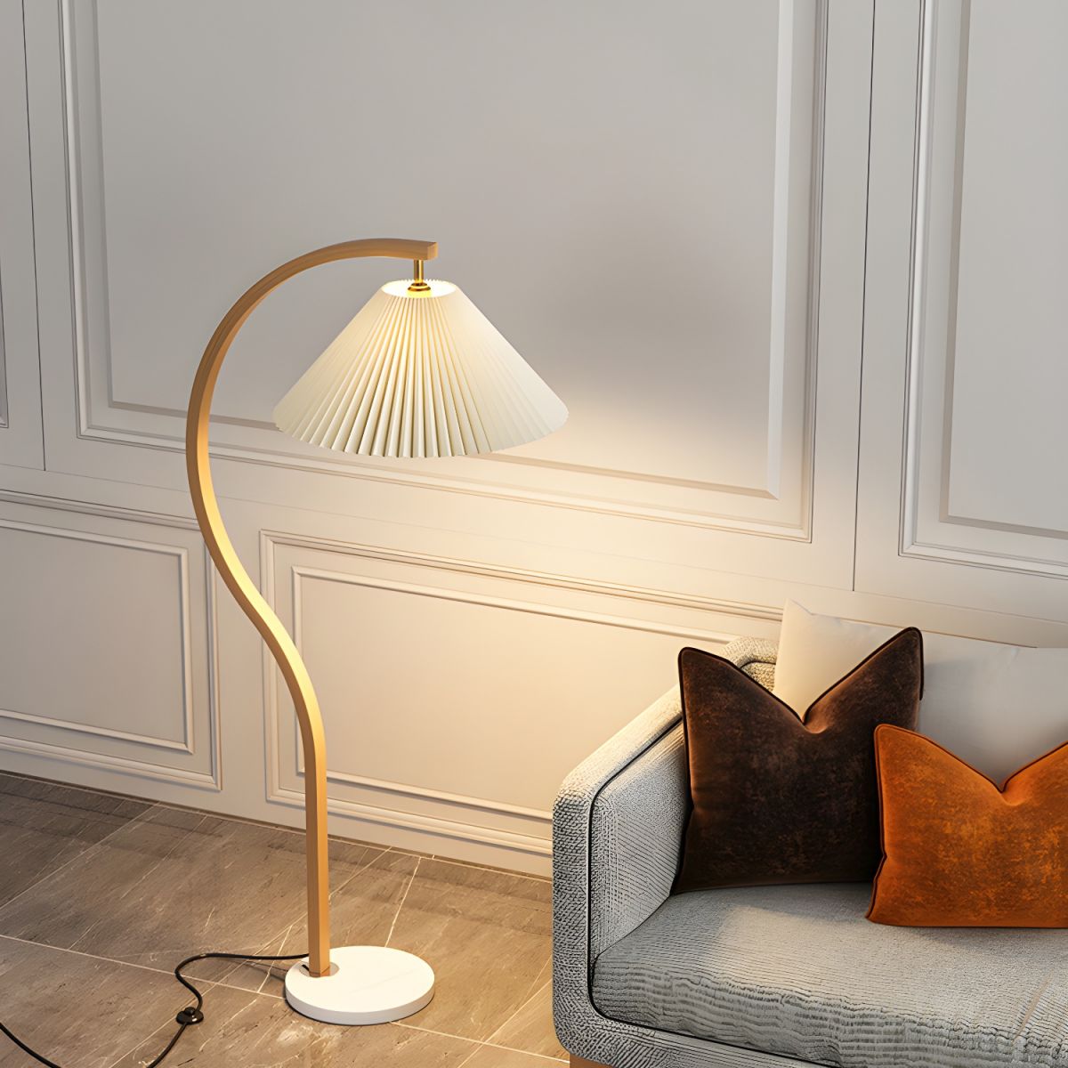 Floor Lamp Metal Frame Nordic Style | Valmora