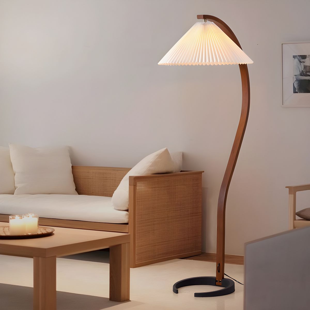 Floor Lamp Metal Frame Nordic Style | Valmora