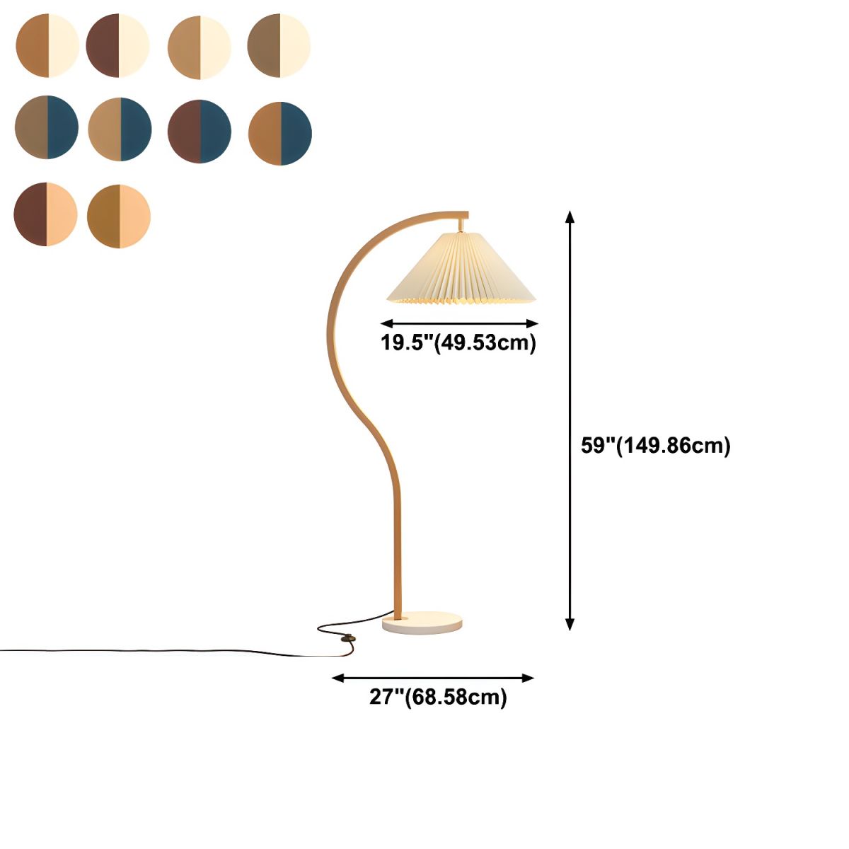 Floor Lamp Metal Frame Nordic Style | Valmora