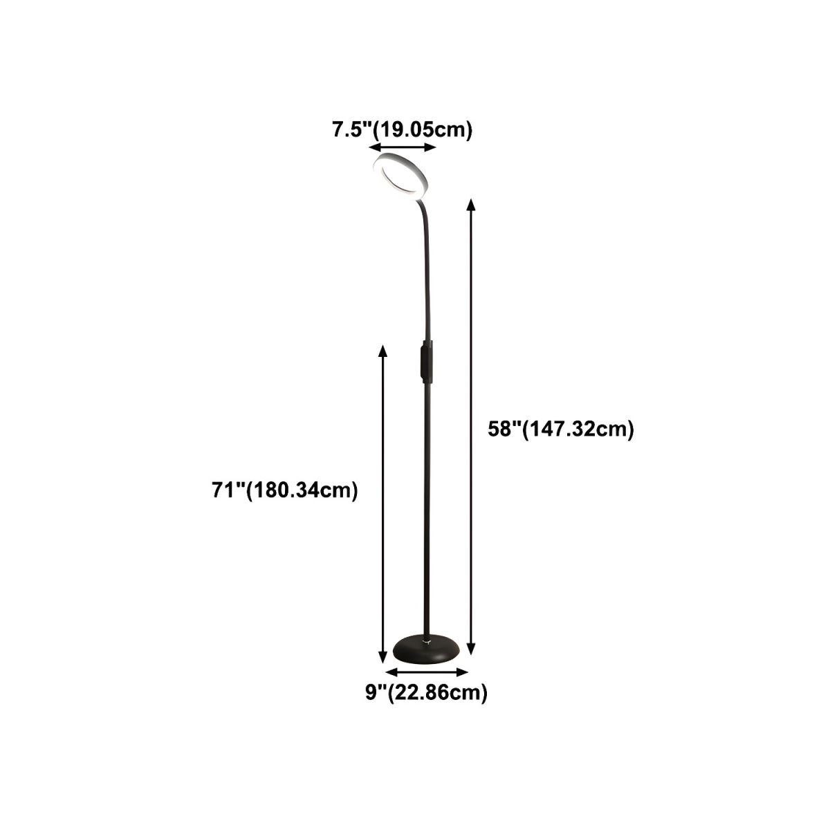 Floor Lamp Metal LED in Modern Style | Cironi