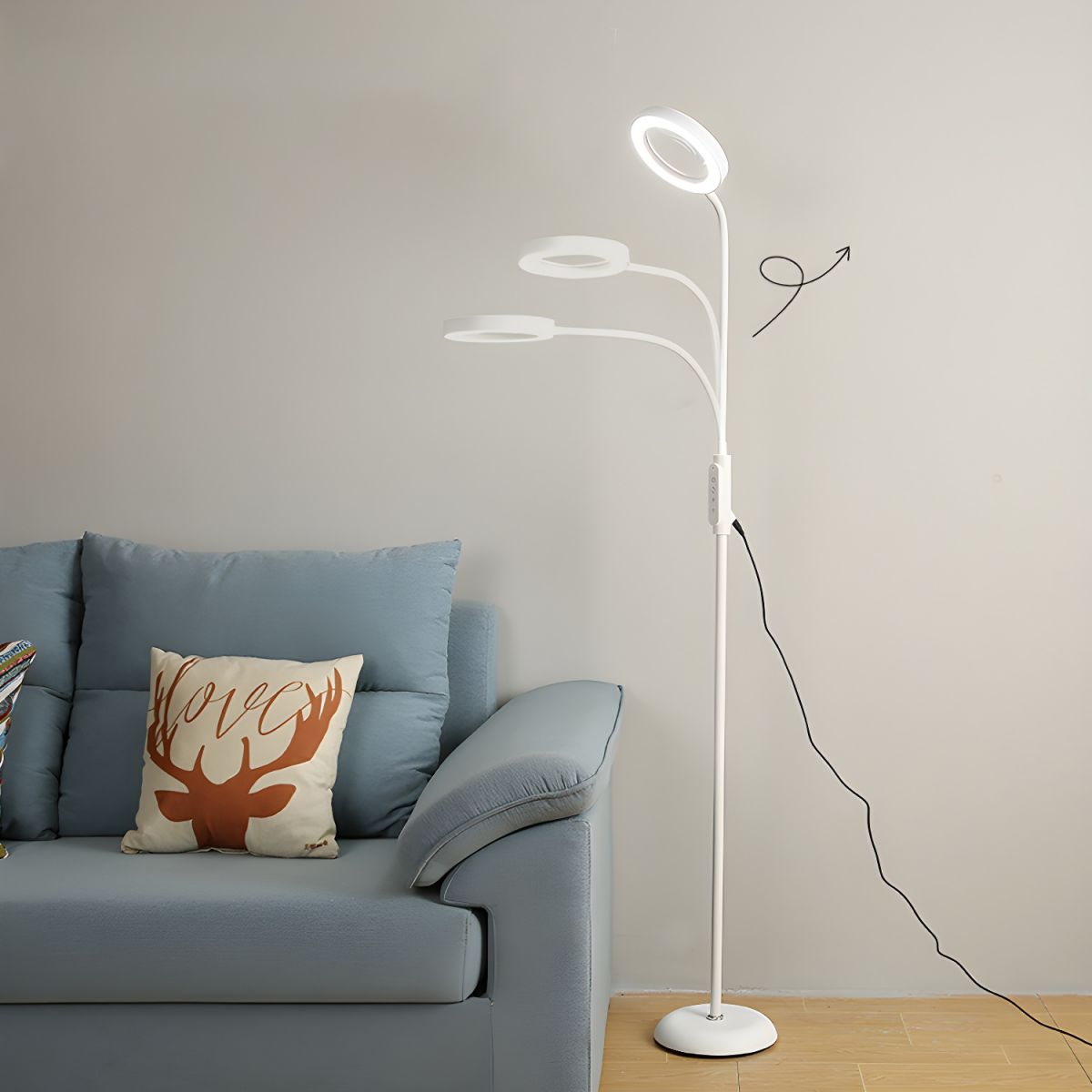 Floor Lamp Metal LED in Modern Style | Cironi