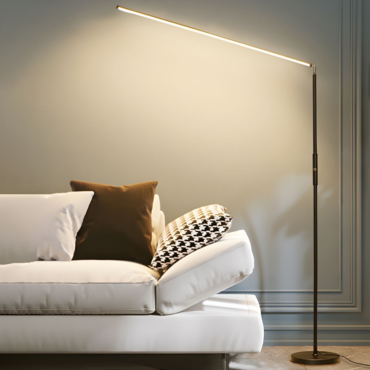 Floor Lamp Metal Linear Design Modern Living | Renivo