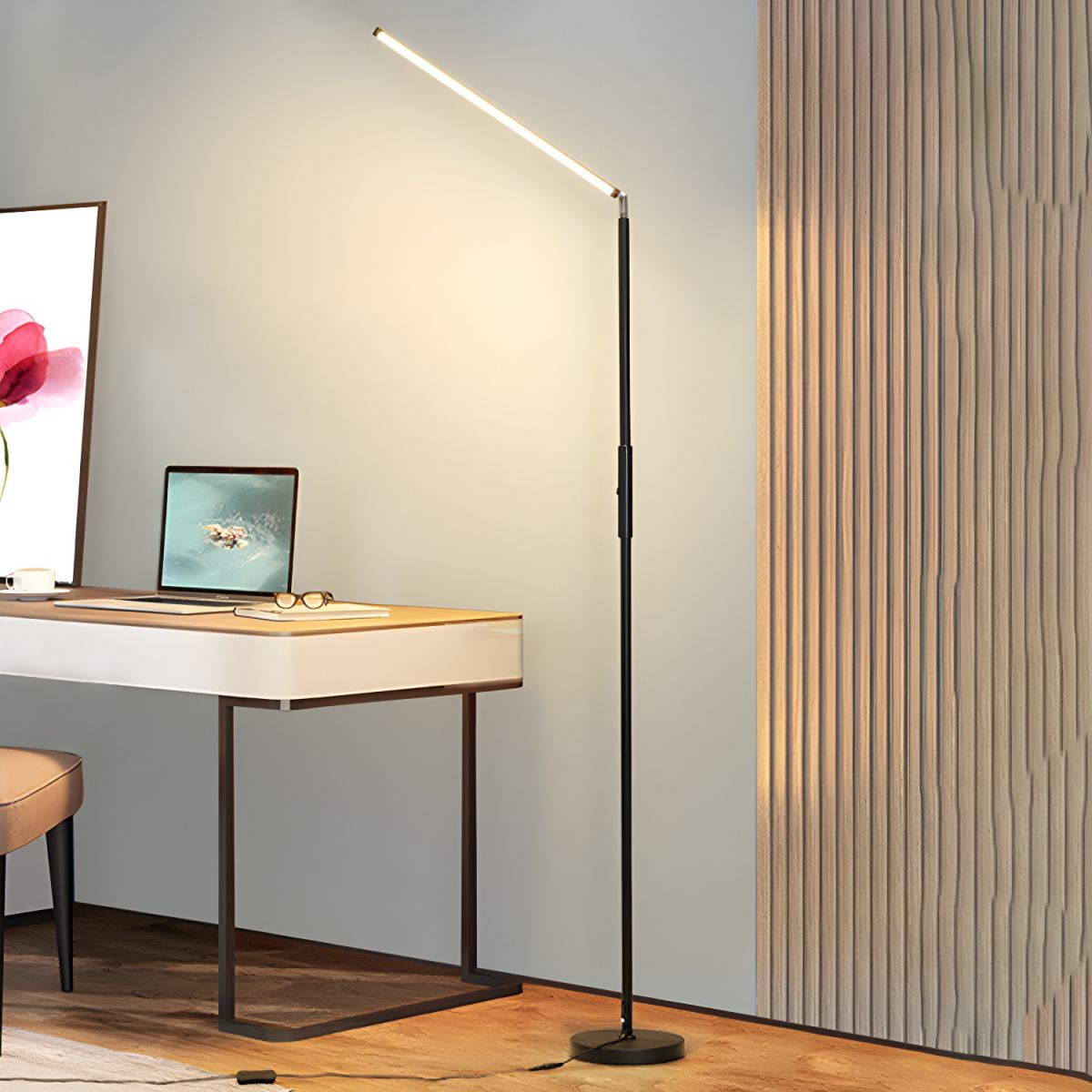 Floor Lamp Metal Linear Design Modern Living | Renivo