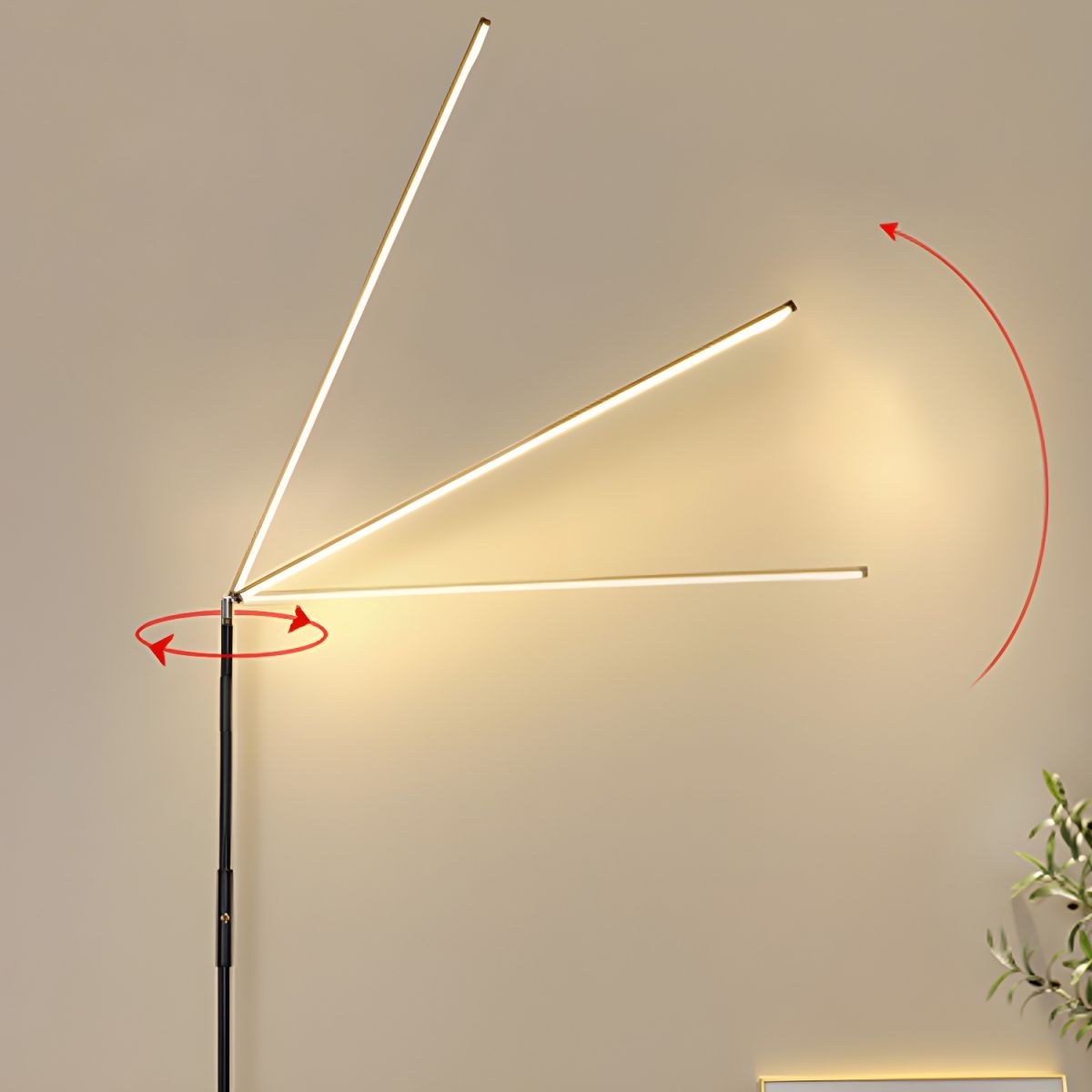 Floor Lamp Metal Linear Design Modern Living | Renivo