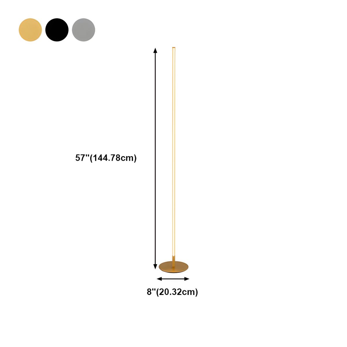 Floor Lamp Metal Linear Shape Modern Design | Varelo