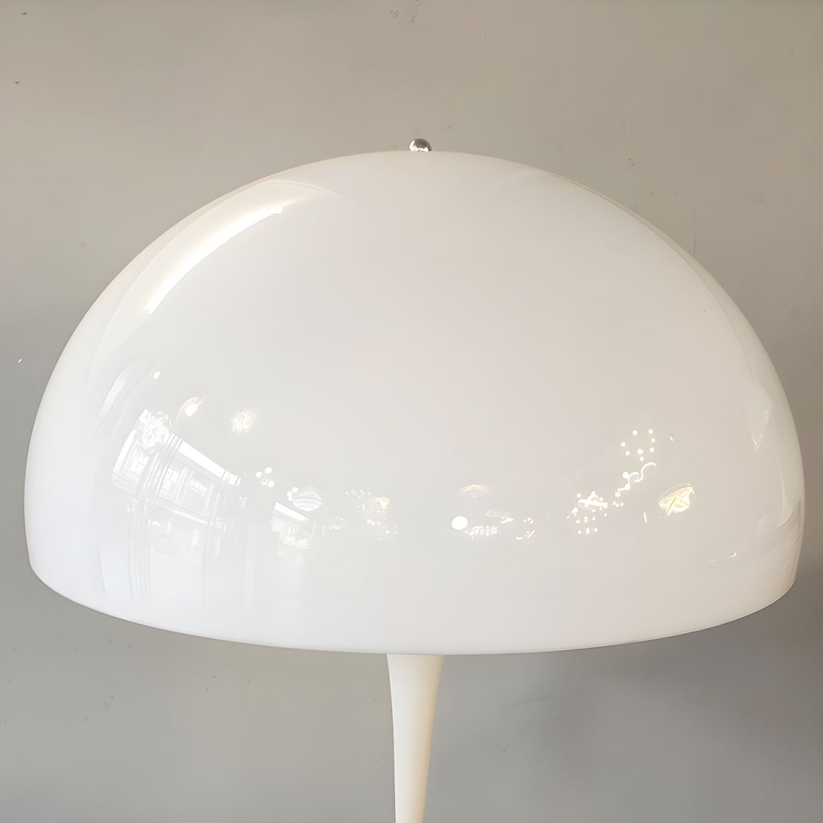 Floor Lamp Metal with White Dome Shade Modern Interior | Narvila
