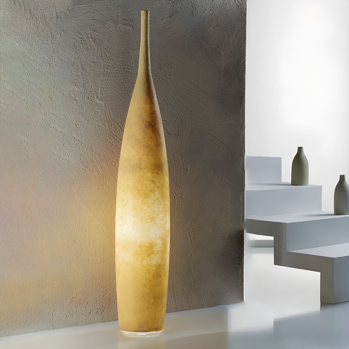 Floor Lamp Resin Shade LED Ambient Light Modern | Macorin