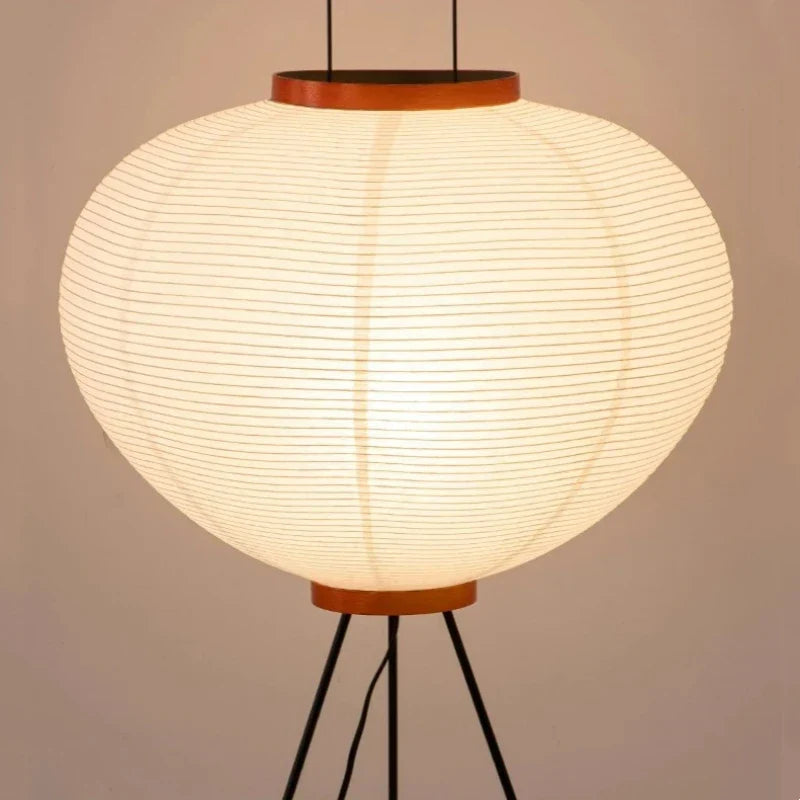 Floor Lamp Rice Paper Metal Frame Japanese Style | Takumo
