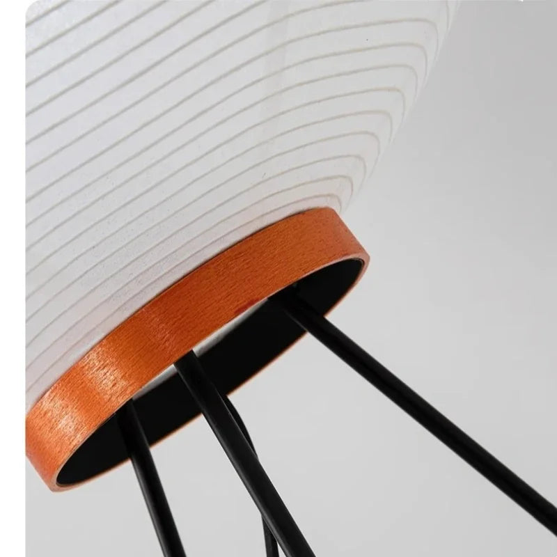 Floor Lamp Rice Paper Metal Frame Japanese Style | Takumo