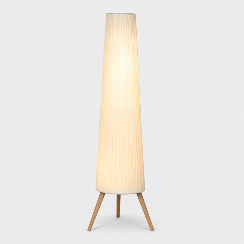 Floor Lamp Tripod Wood Adjustable Brightness Nordic Style | Nardivo