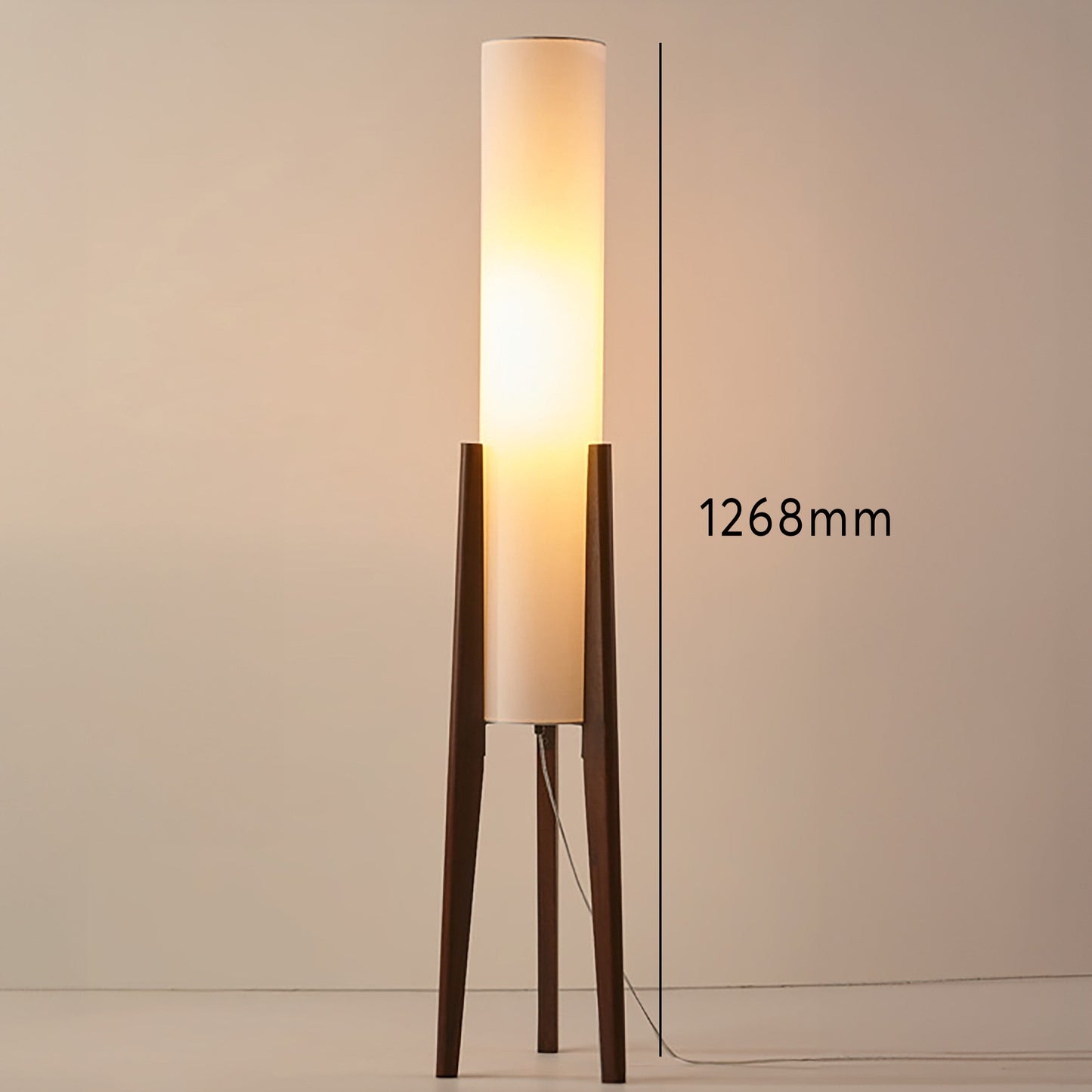 Floor Lamp Walnut Wood Scandinavian Style | Tolvia