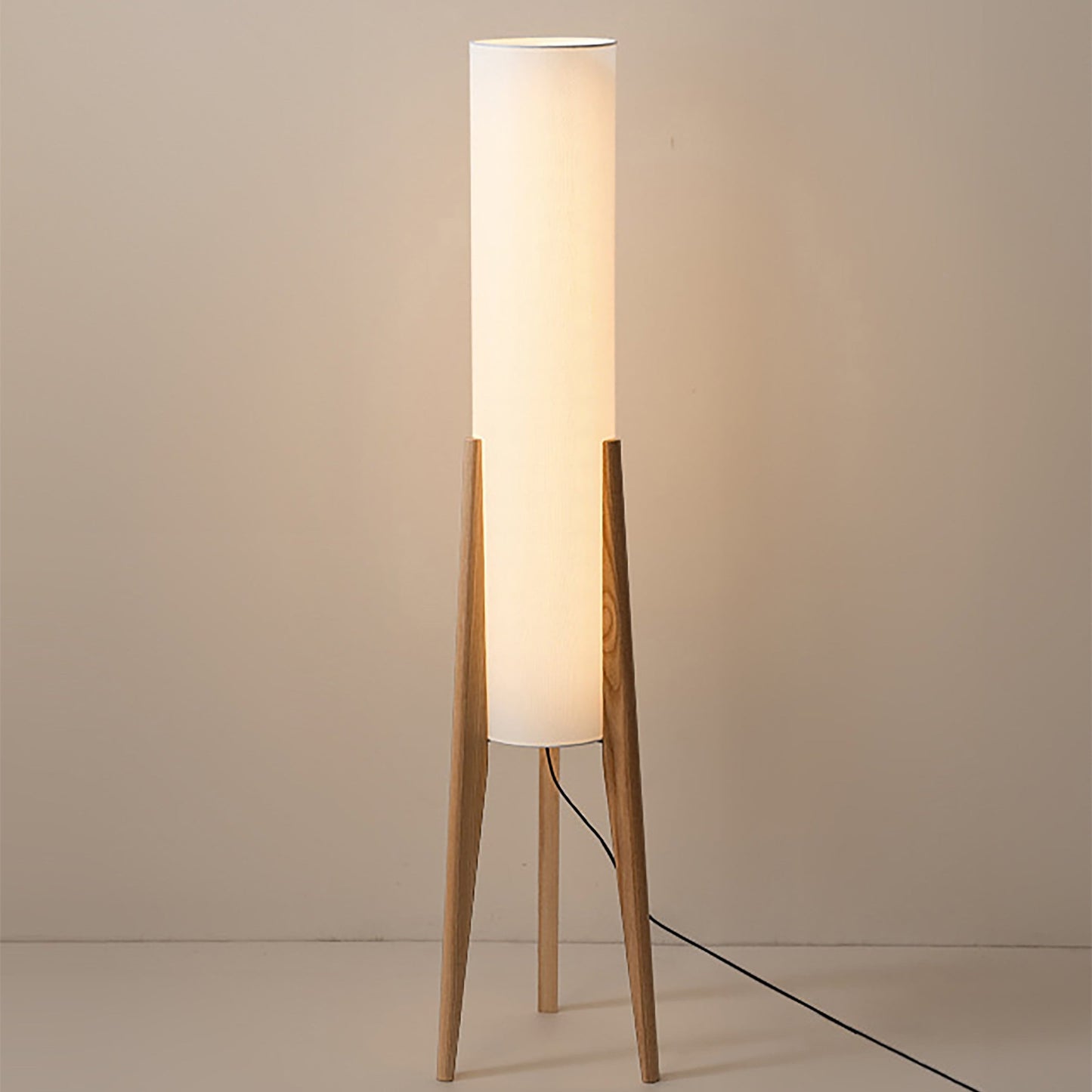 Floor Lamp Walnut Wood Scandinavian Style | Tolvia