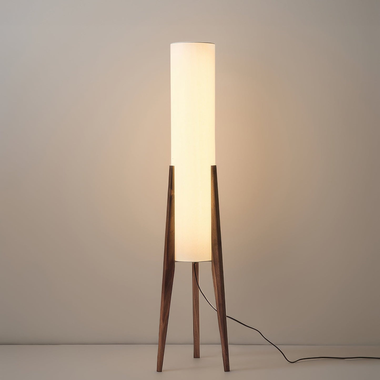 Floor Lamp Walnut Wood Scandinavian Style | Tolvia