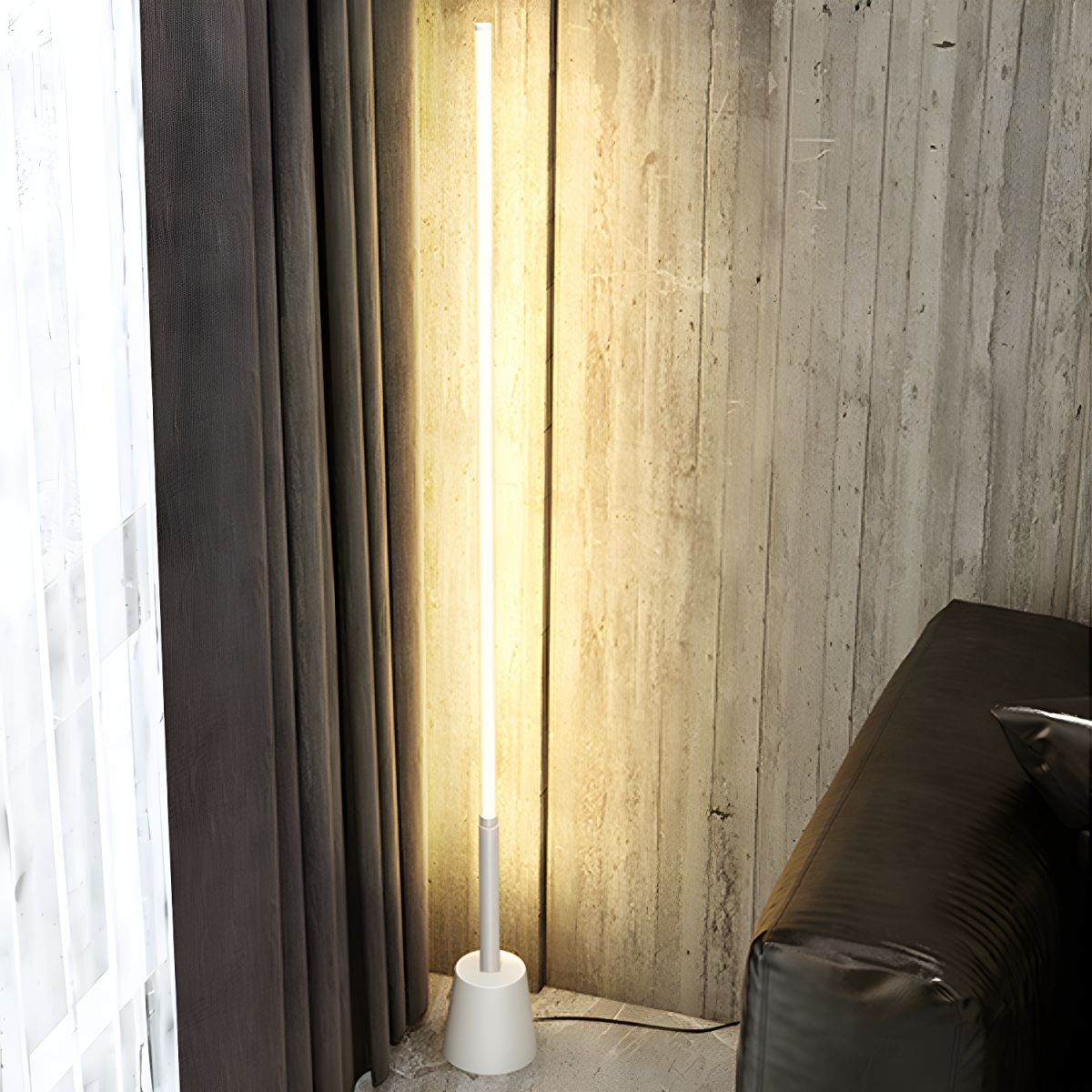 Floor Lamp with Linear Metal Frame Modern Style | Velinor