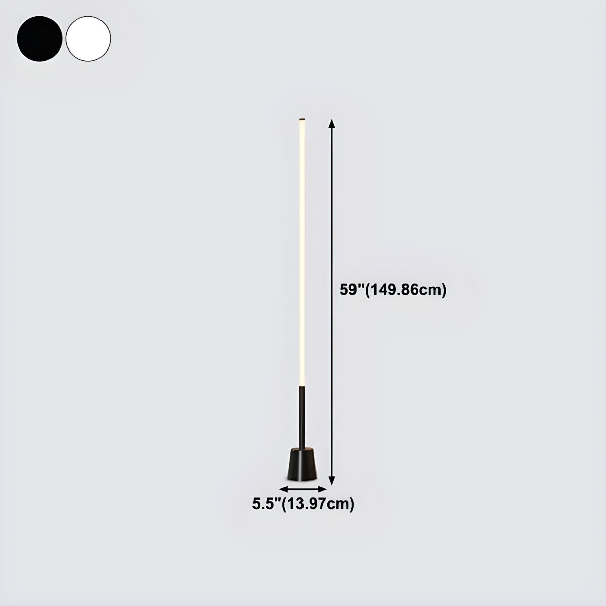Floor Lamp with Linear Metal Frame Modern Style | Velinor