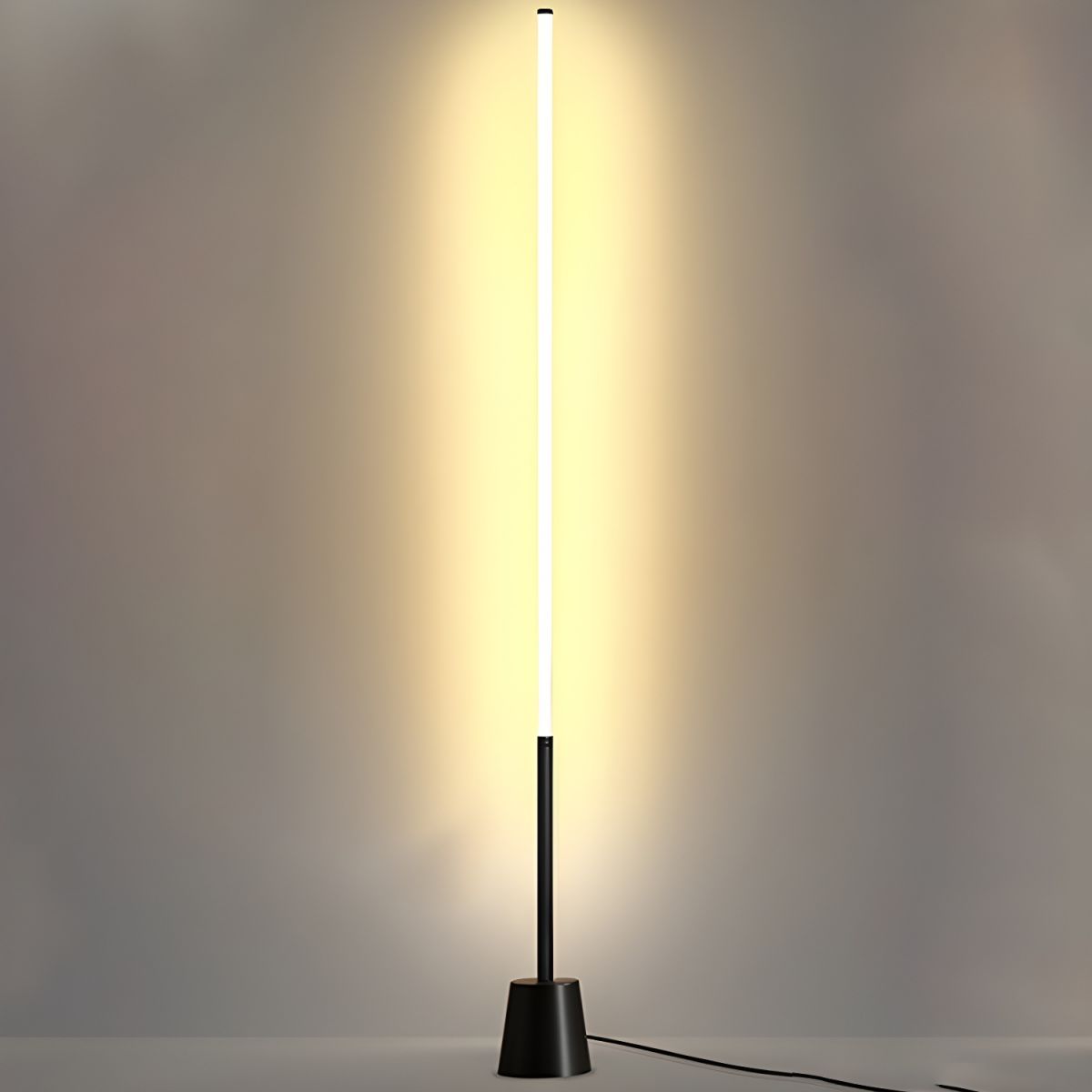 Floor Lamp with Linear Metal Frame Modern Style | Velinor