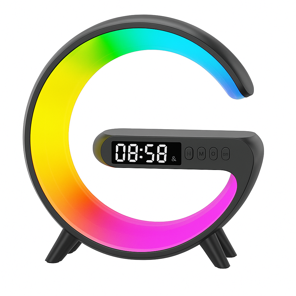 G Shape RGB Lamp Bluetooth Speaker Alarm | WakeGi