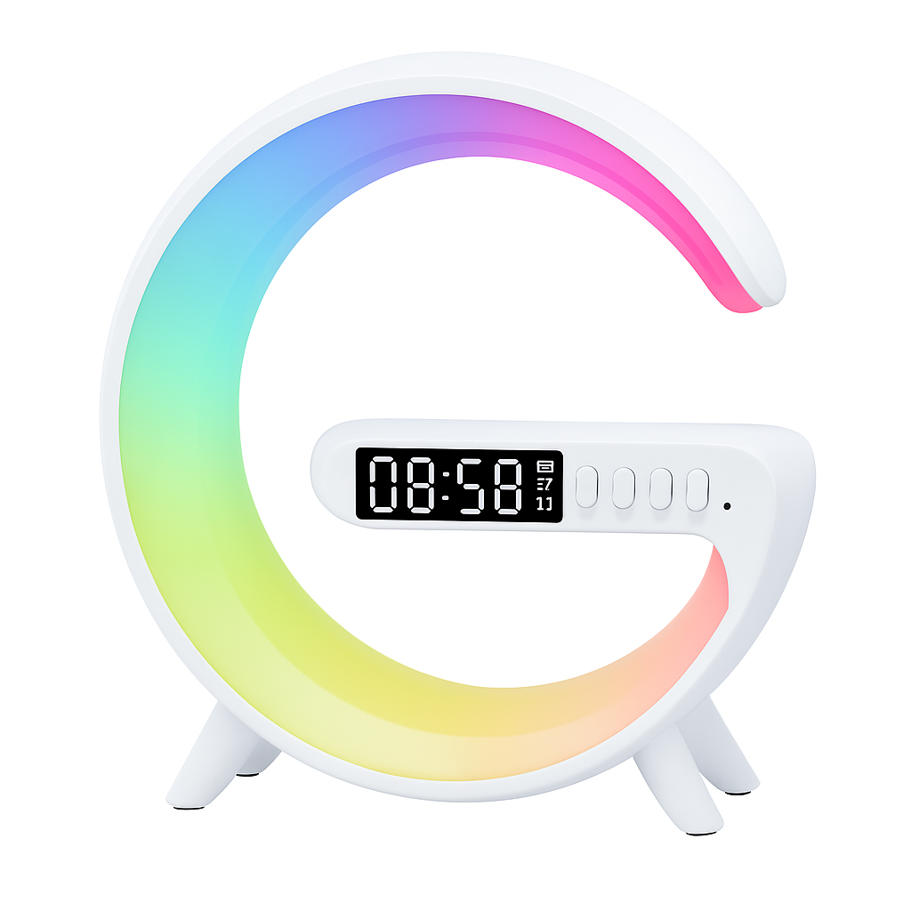 G Shape RGB Lamp Bluetooth Speaker Alarm | WakeGi