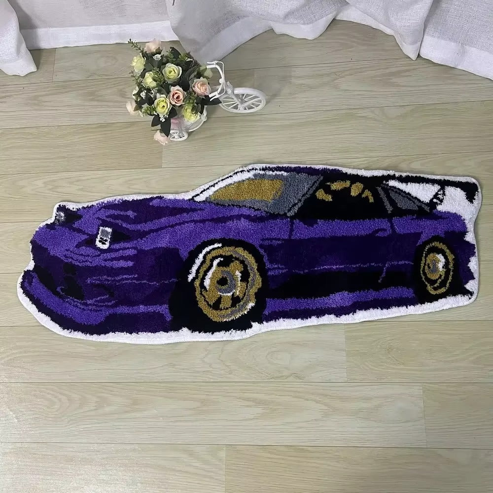 Kids Car Rug Wool Cartoon Playroom Decor | Mataro