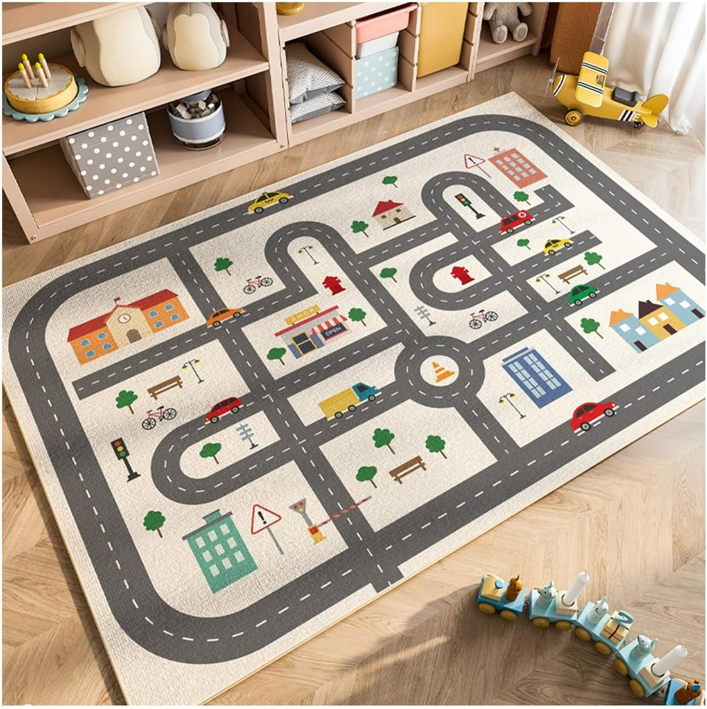 Kids Play Mat Educational Design Anti-Slip Polyester | Zeravo